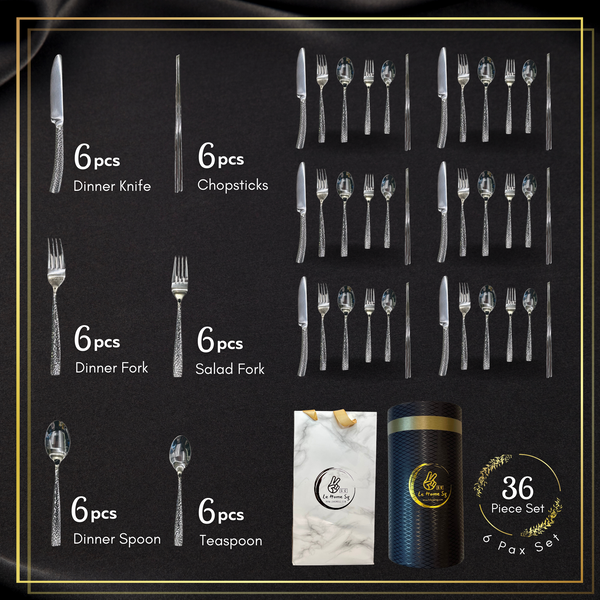 (2 Colors, 6PAX) European Cutlery Set