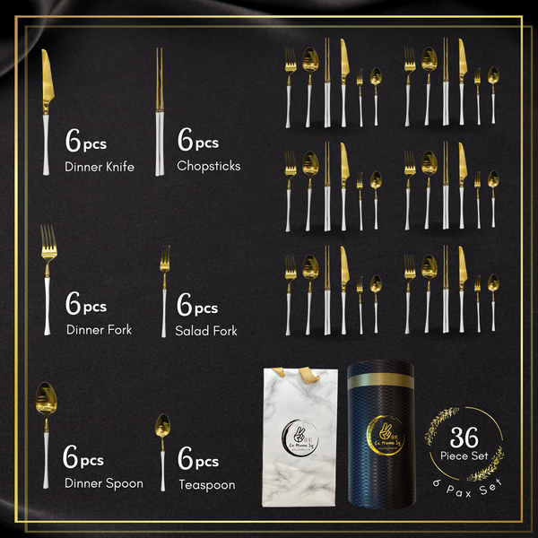 (6 Colors, 6PAX) Parisian Cutlery Set